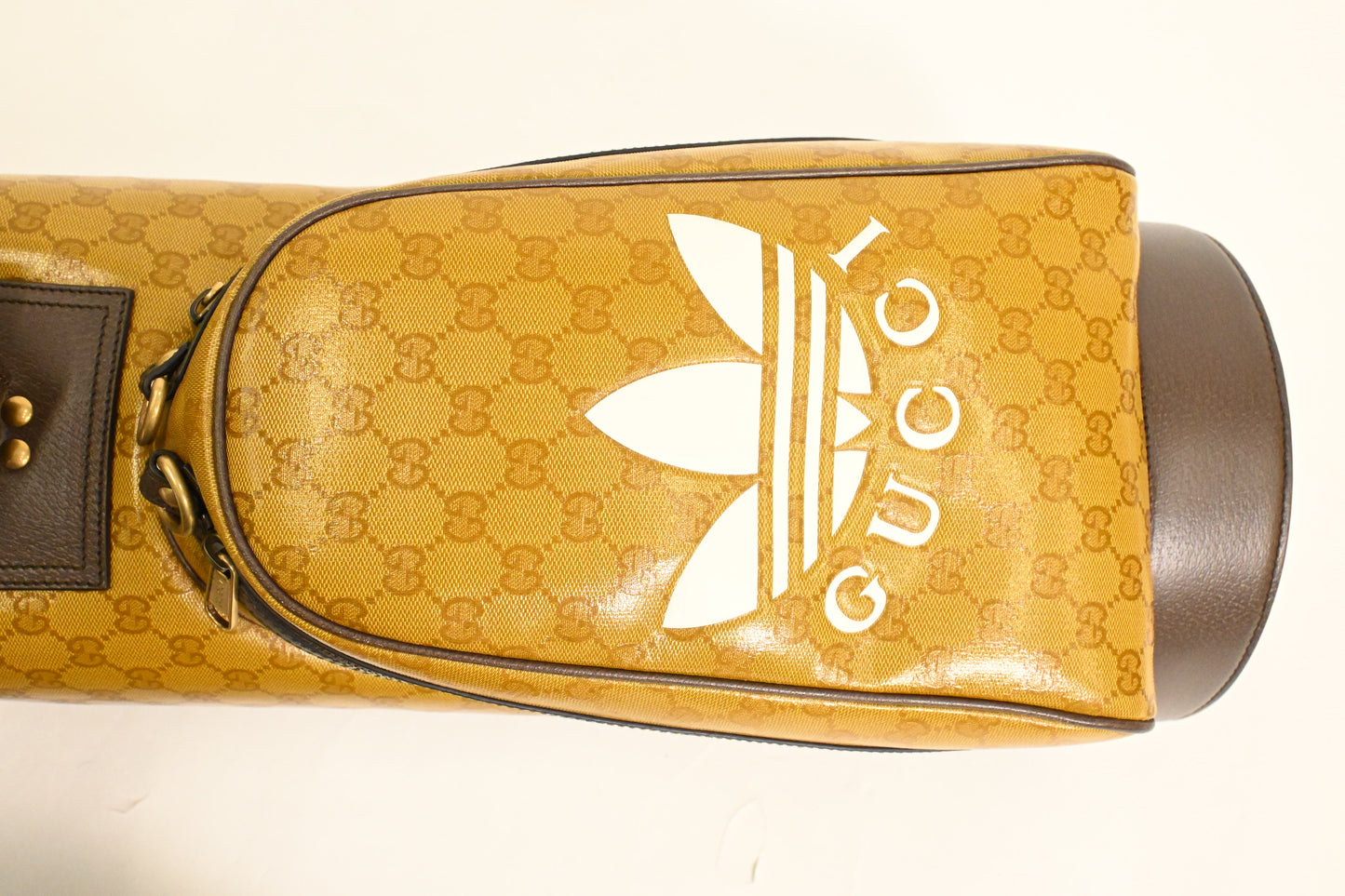 Gucci x Adidas Golf Caddy Bag in Yellow Coated Canvas