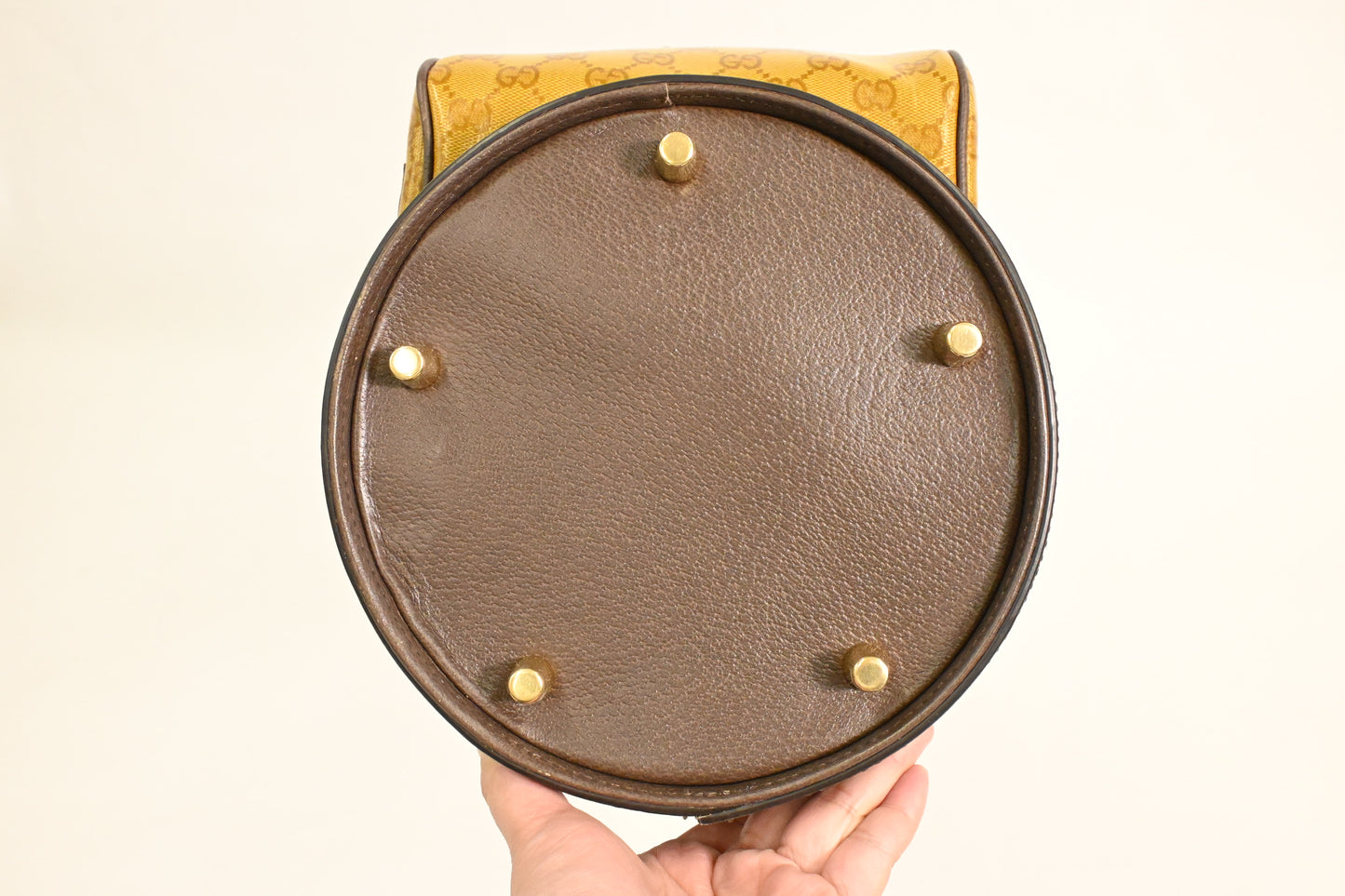 Gucci x Adidas Golf Caddy Bag in Yellow Coated Canvas