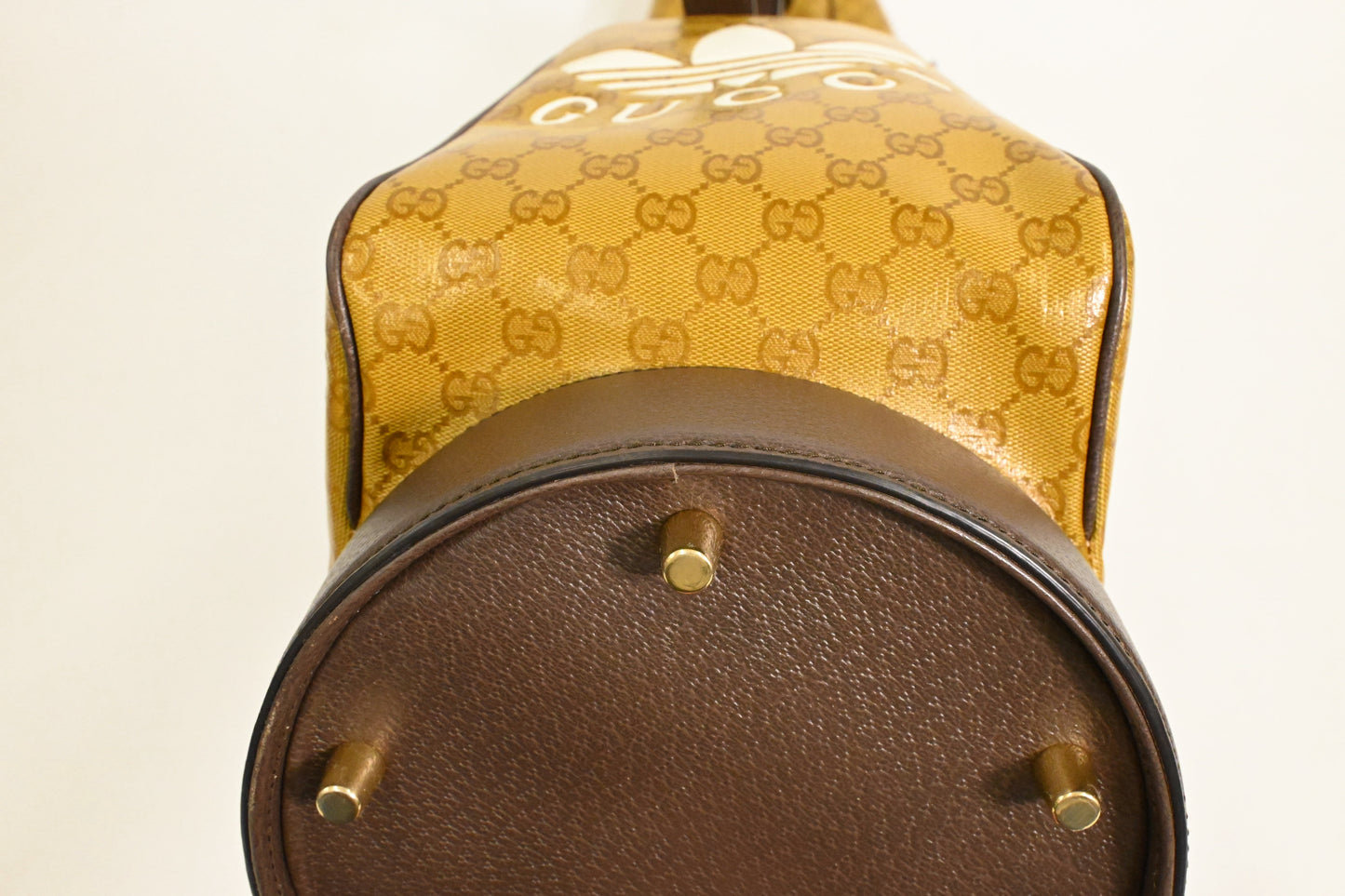 Gucci x Adidas Golf Caddy Bag in Yellow Coated Canvas