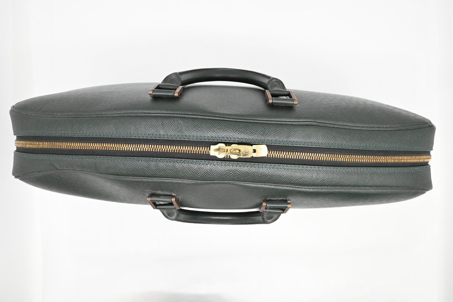 Louis Vuitton Helanga Travel Bag in Green Taiga Leather