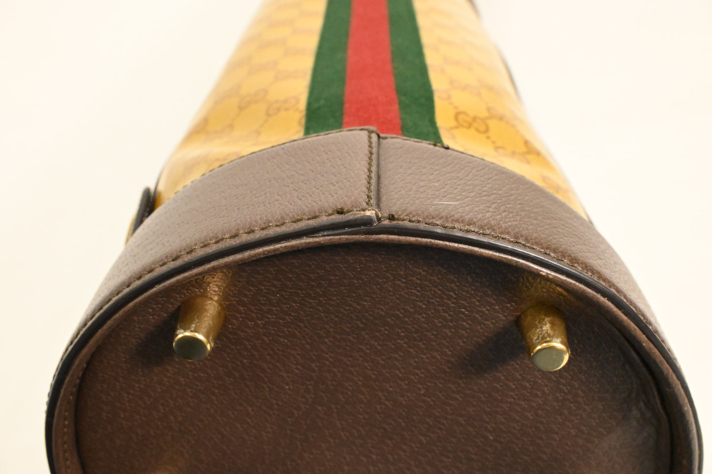 Gucci x Adidas Golf Caddy Bag in Yellow Coated Canvas