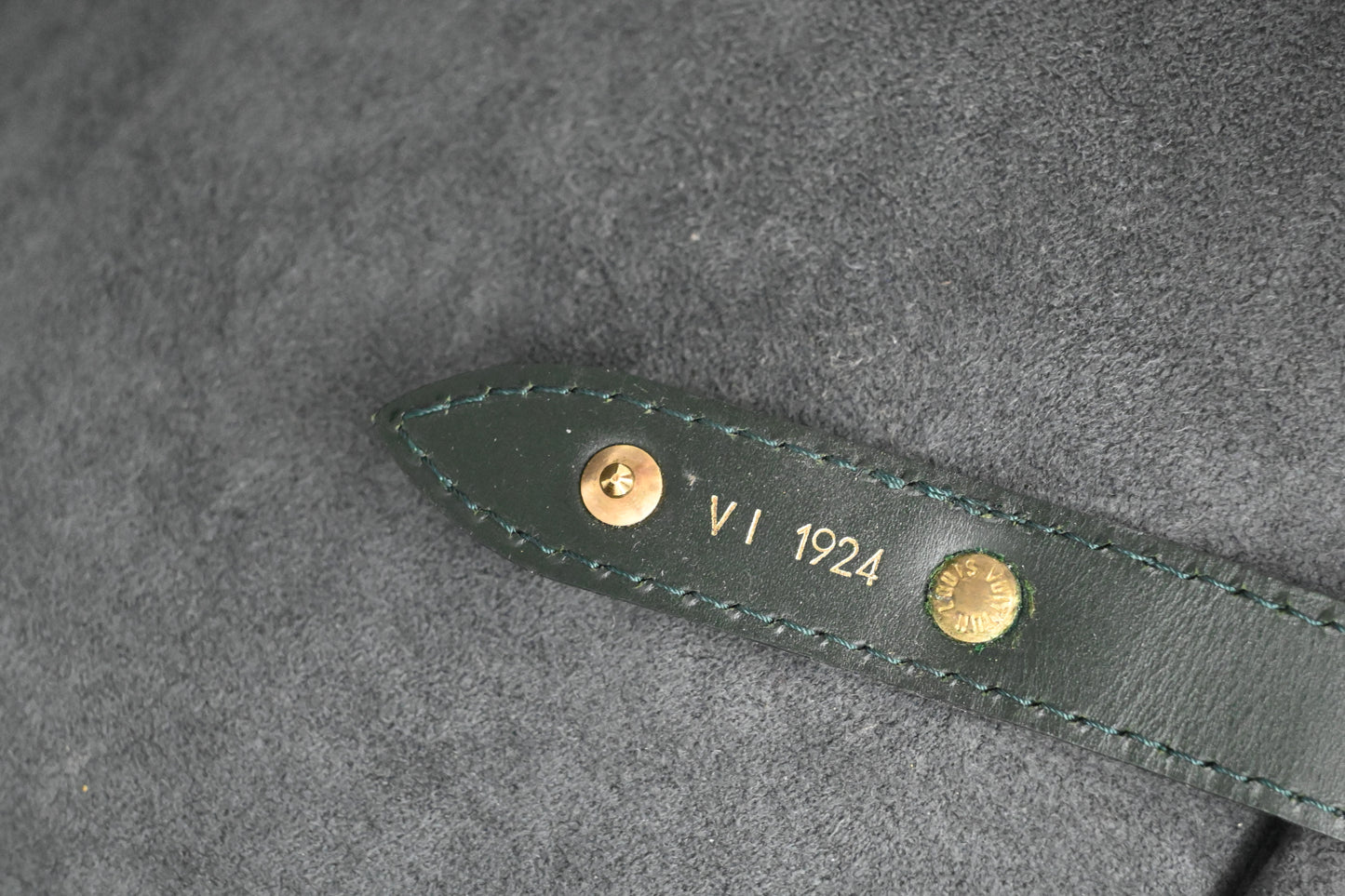 Louis Vuitton Helanga Travel Bag in Green Taiga Leather