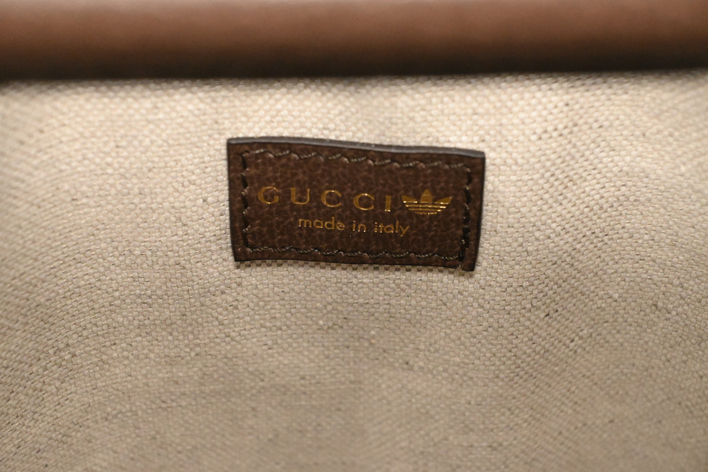 Gucci x Adidas Golf Caddy Bag in Yellow Coated Canvas