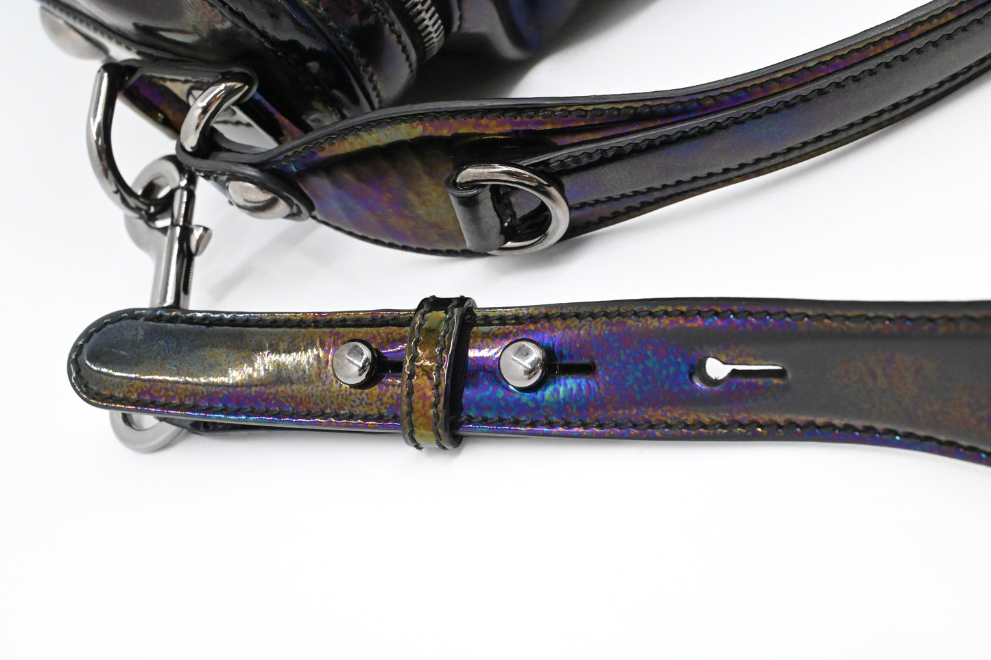 Gucci Iconbit Hobo Bag in Iridescent Patent Leather