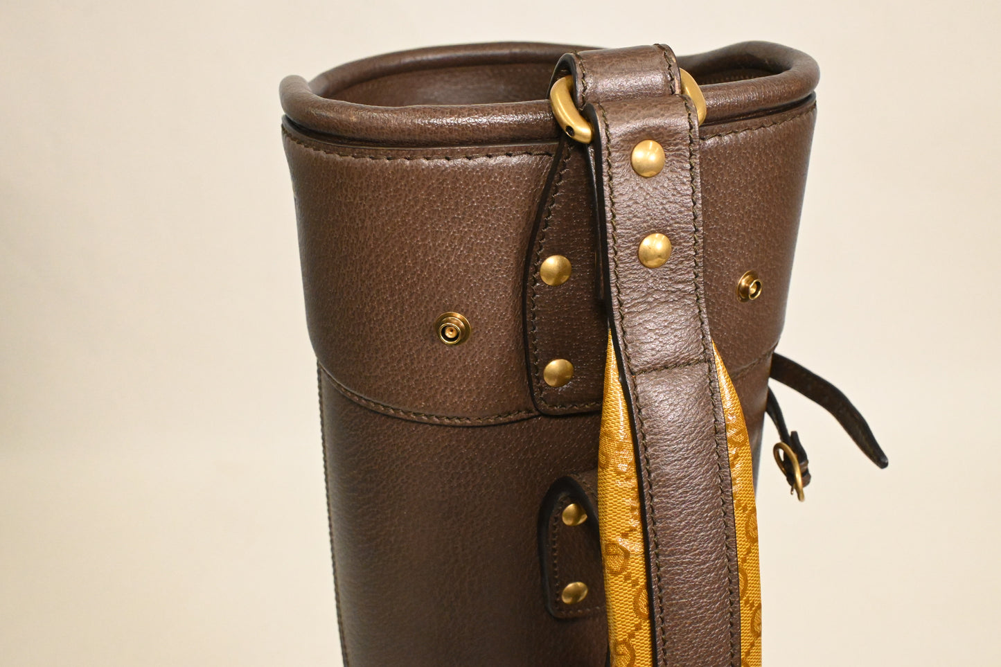 Gucci x Adidas Golf Caddy Bag in Yellow Coated Canvas