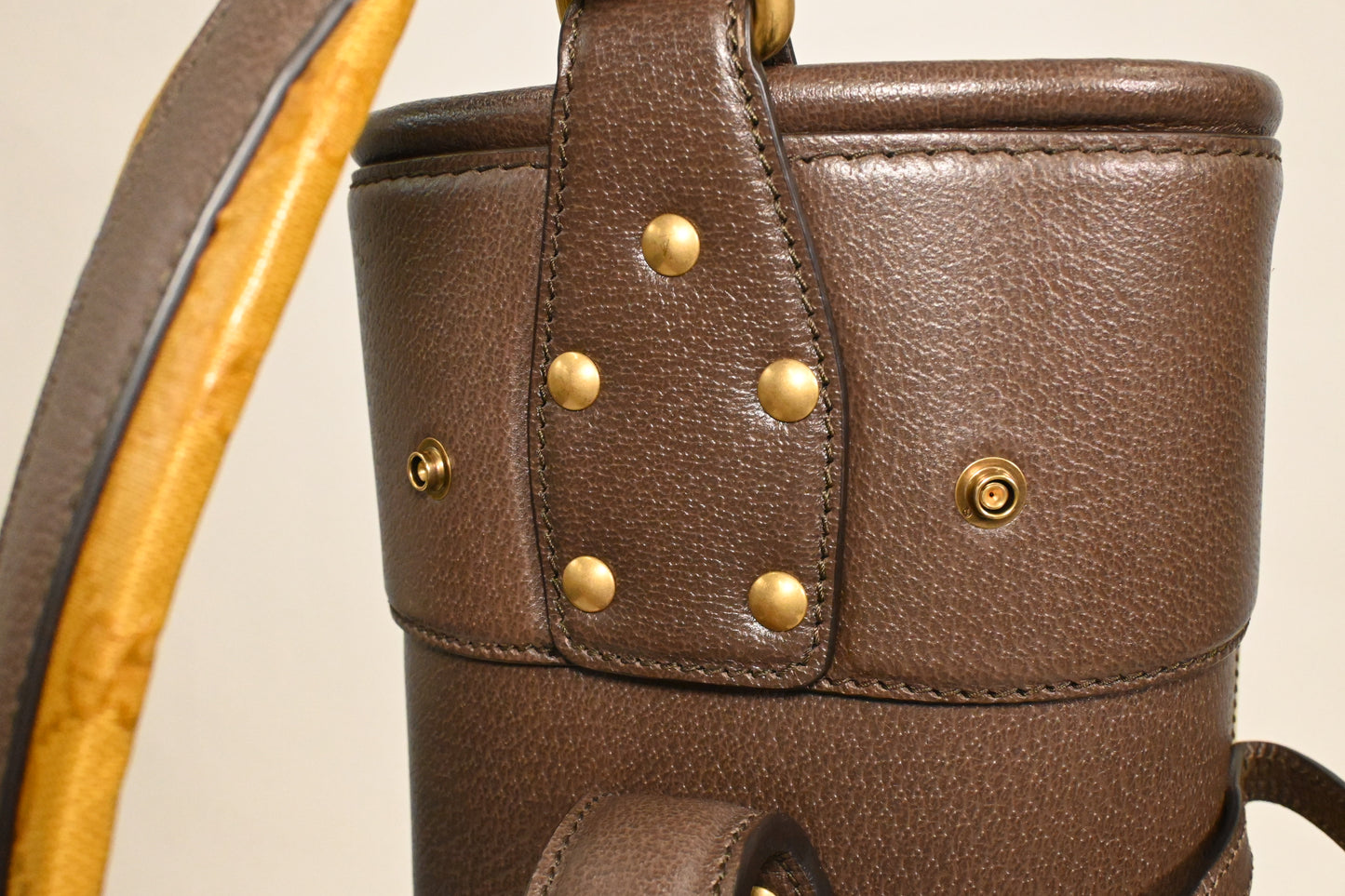 Gucci x Adidas Golf Caddy Bag in Yellow Coated Canvas