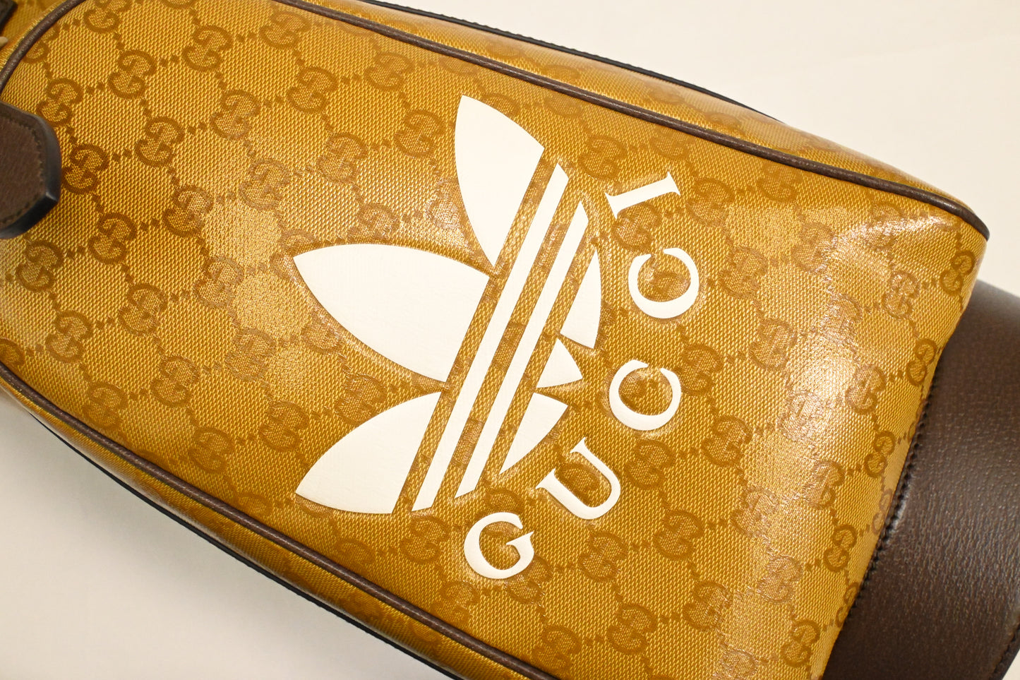 Gucci x Adidas Golf Caddy Bag in Yellow Coated Canvas