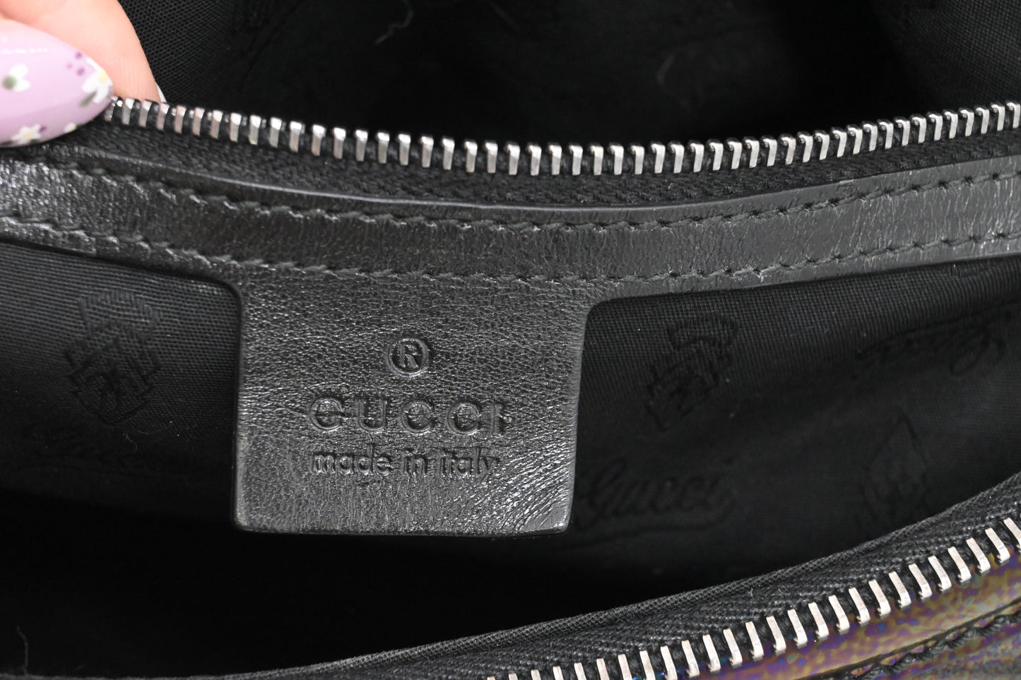Gucci Iconbit Hobo Bag in Iridescent Patent Leather
