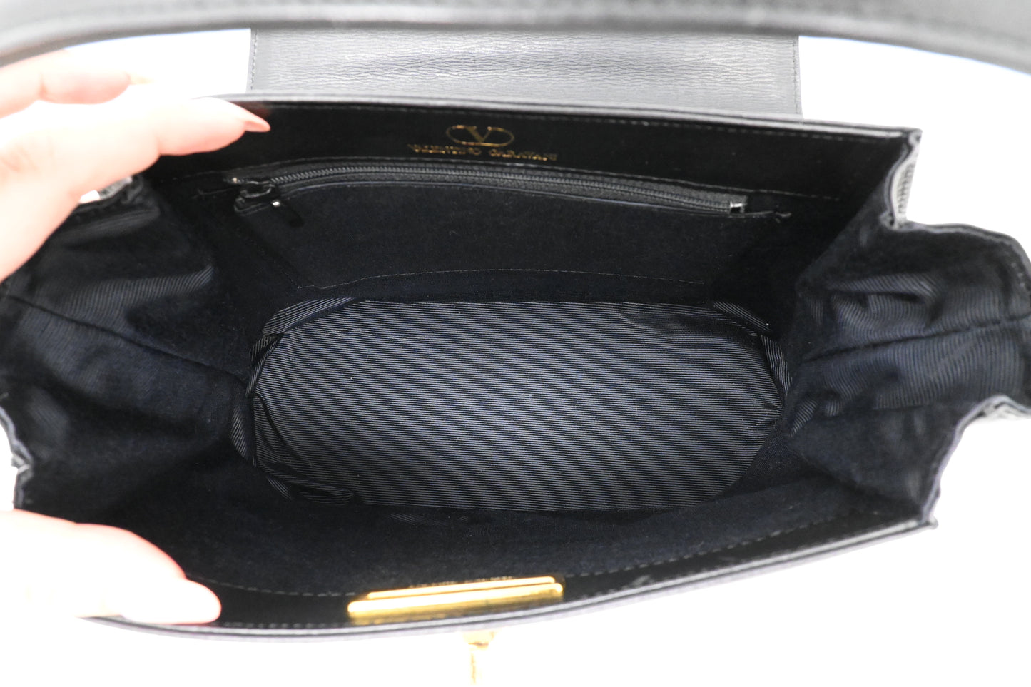 Valentino 2way Bag in Black Leather