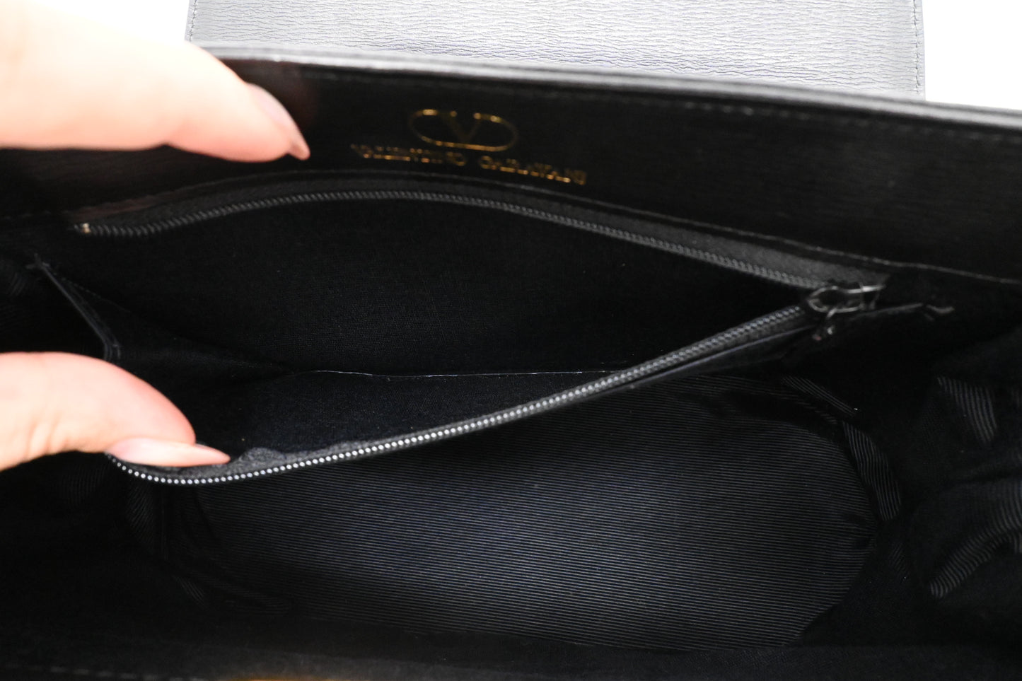 Valentino 2way Bag in Black Leather