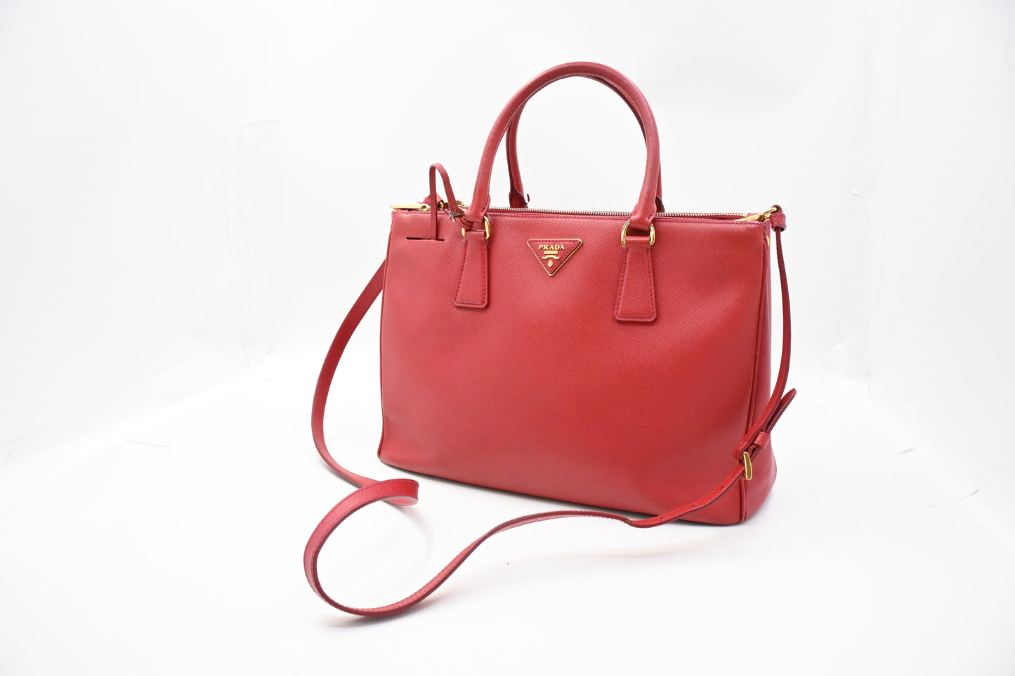 Prada Galleria in Red Saffiano Leather