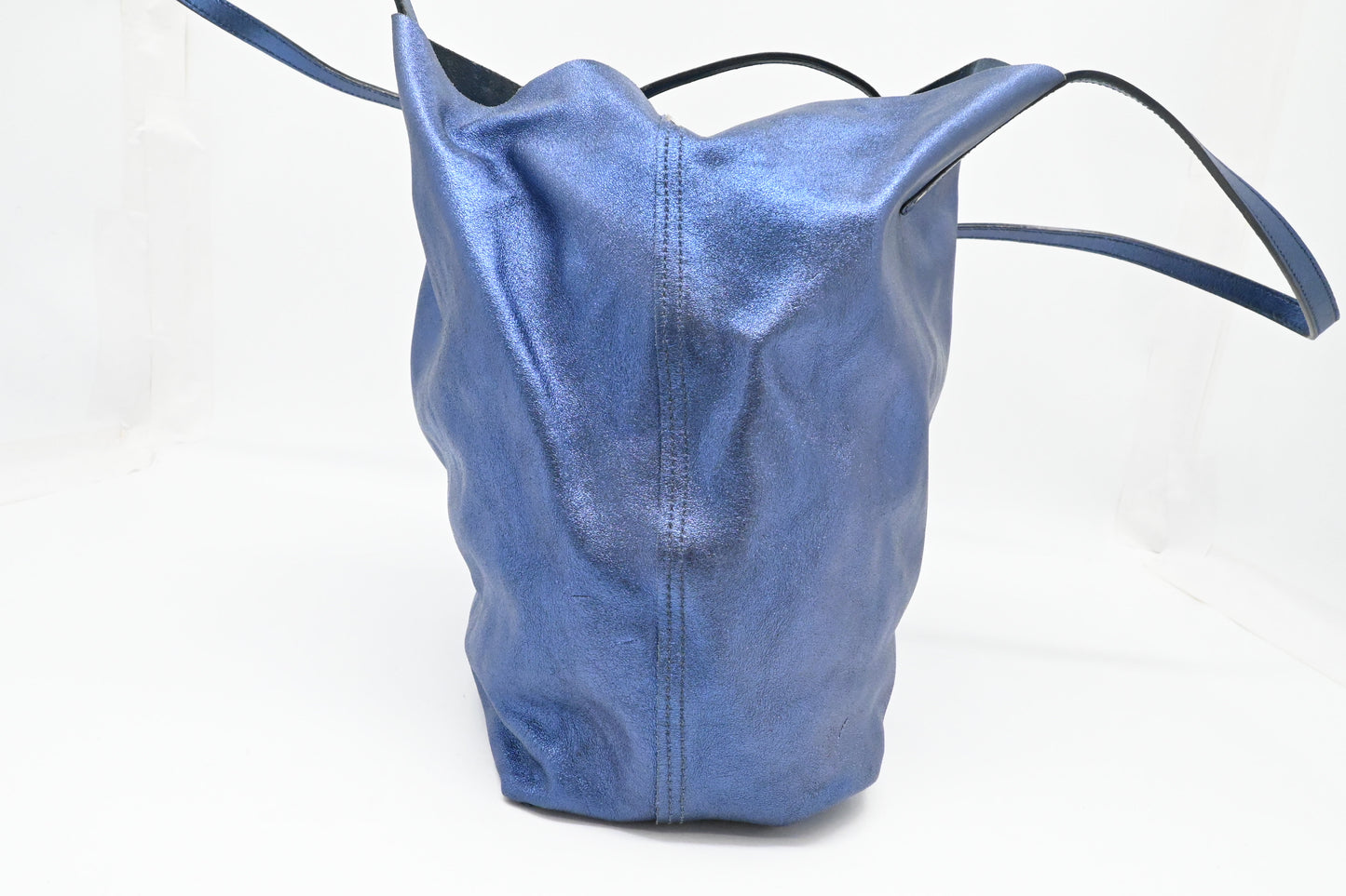 Tiffany & Co. Reversible Tote in Metallic Blue Leather