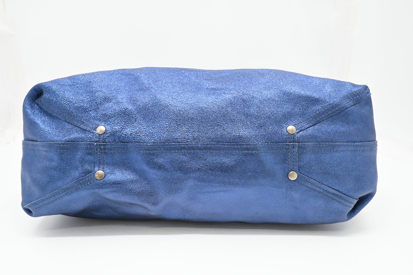 Tiffany & Co. Reversible Tote in Metallic Blue Leather