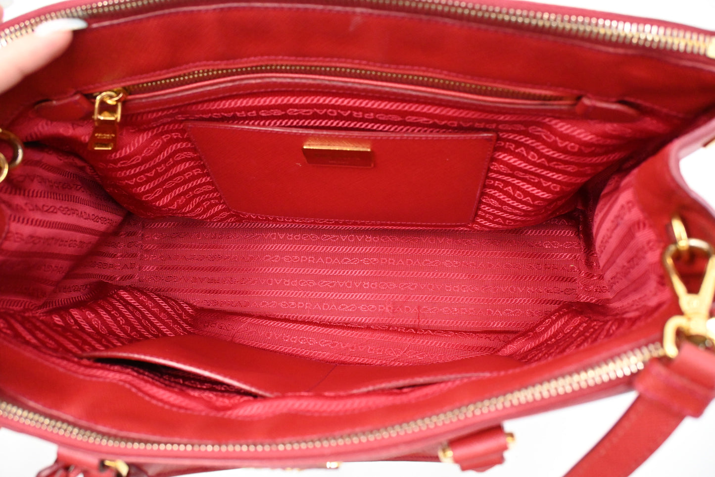 Prada Galleria in Red Saffiano Leather