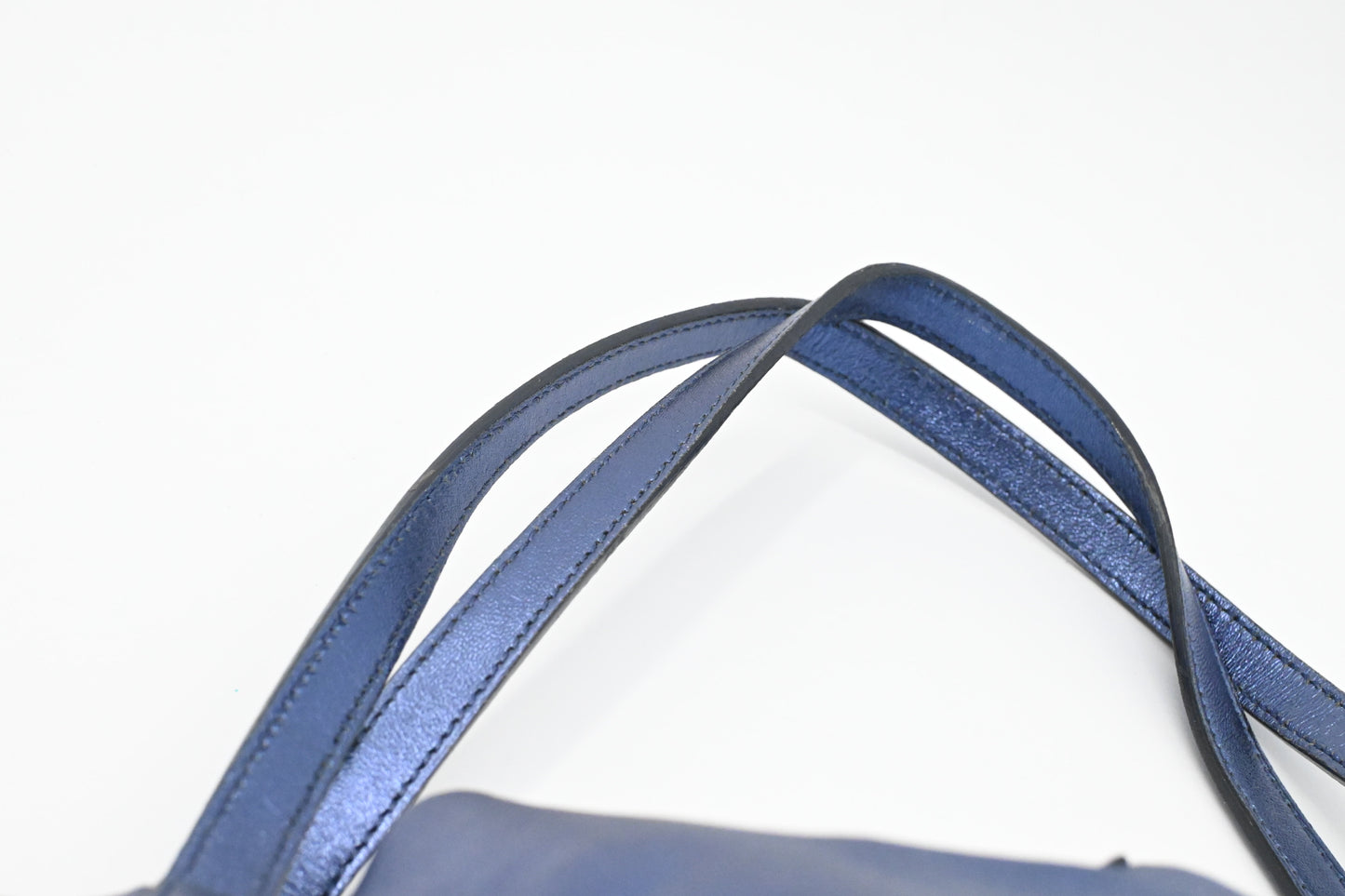 Tiffany & Co. Reversible Tote in Metallic Blue Leather