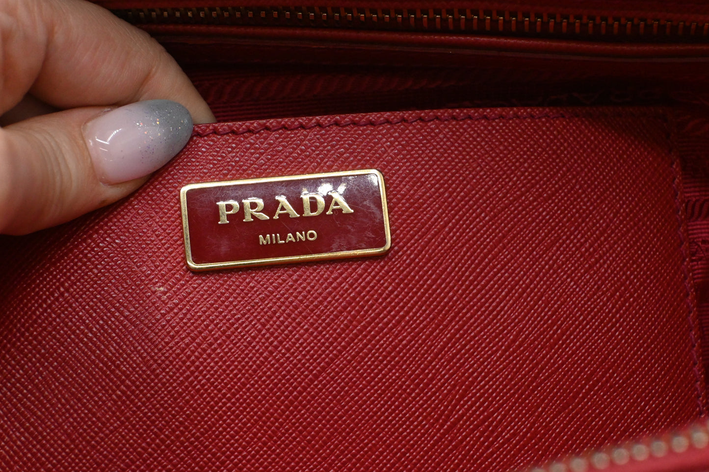 Prada Galleria in Red Saffiano Leather