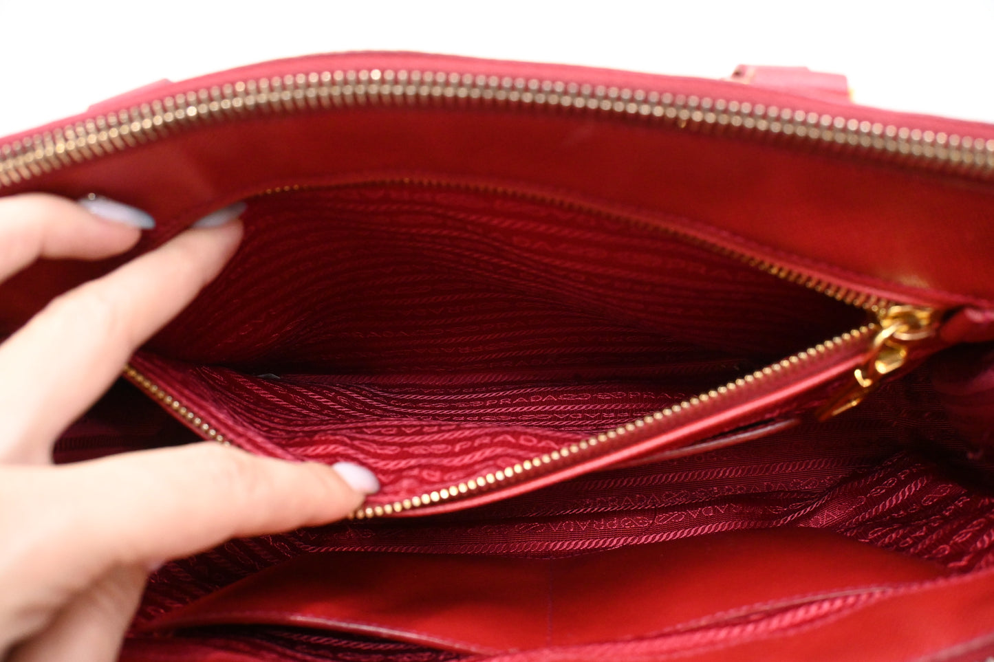 Prada Galleria in Red Saffiano Leather
