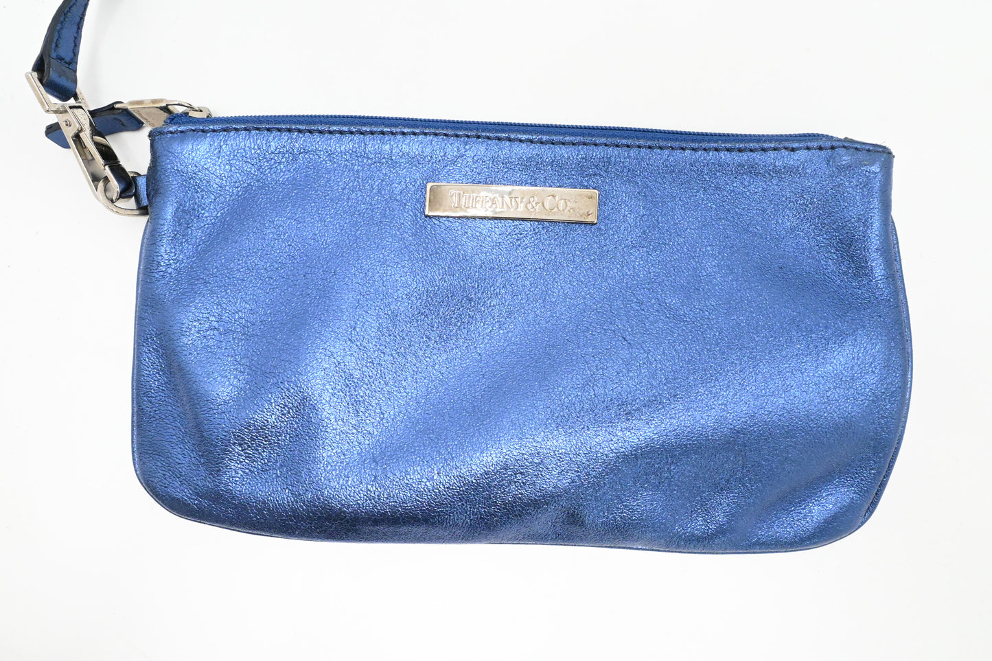 Tiffany & Co. Reversible Tote in Metallic Blue Leather