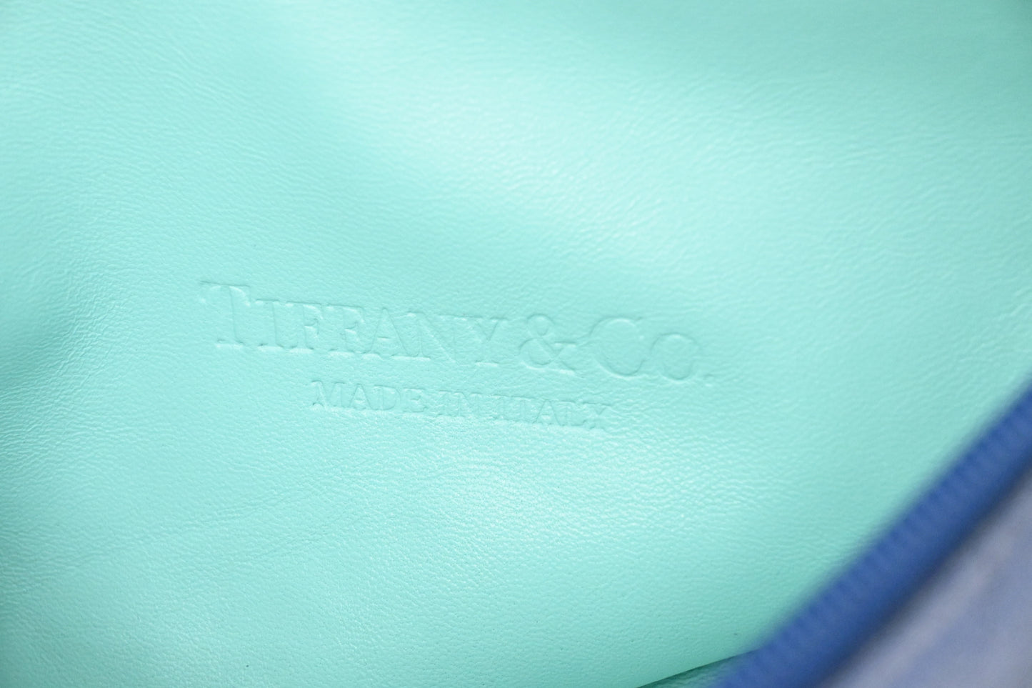 Tiffany & Co. Reversible Tote in Metallic Blue Leather