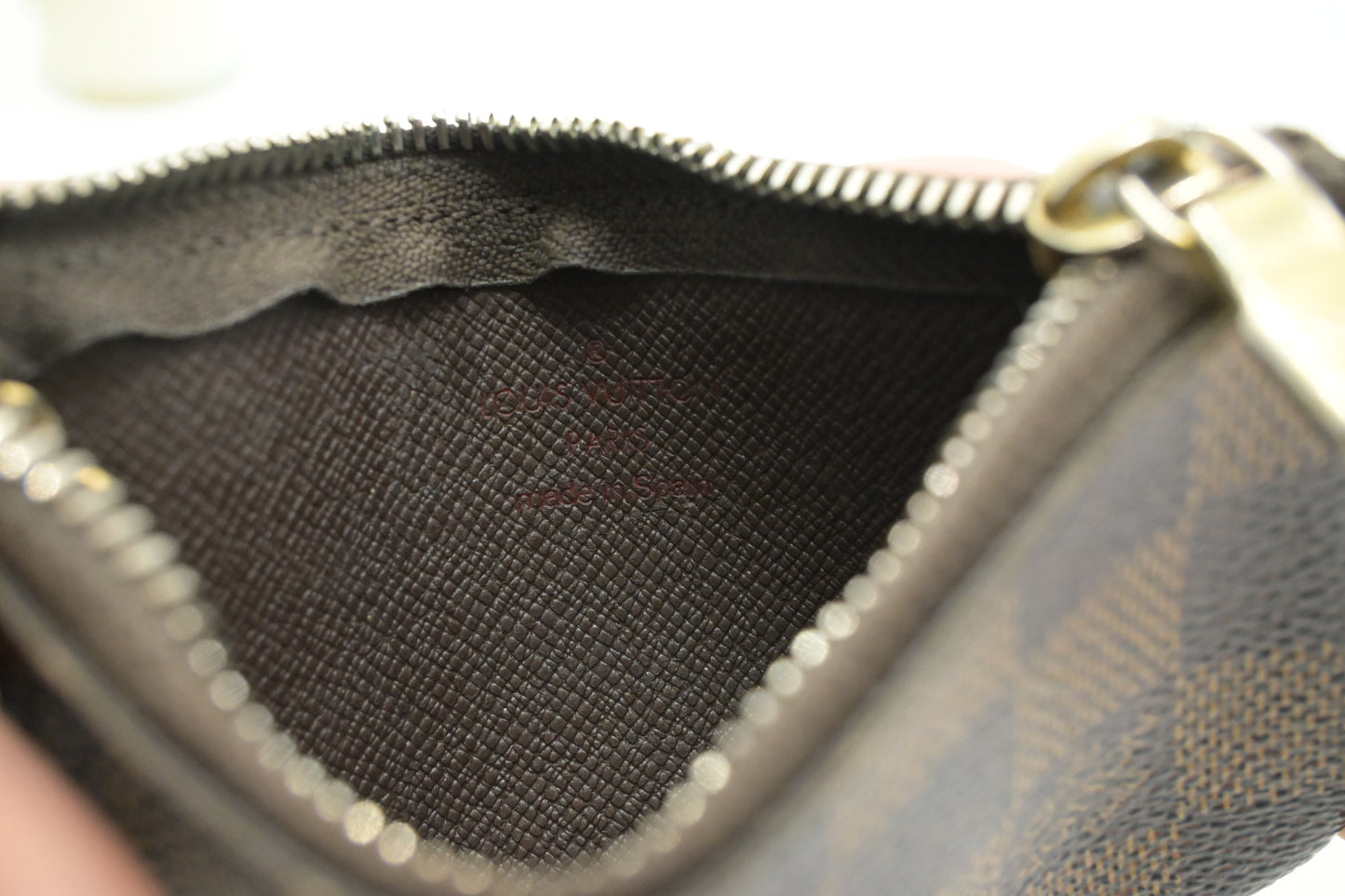 Louis Vuitton Pochette Cles in Damier Ebene Canvas