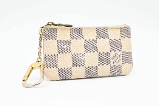 Louis Vuitton Pochette Cles in Damier Azur Canvas