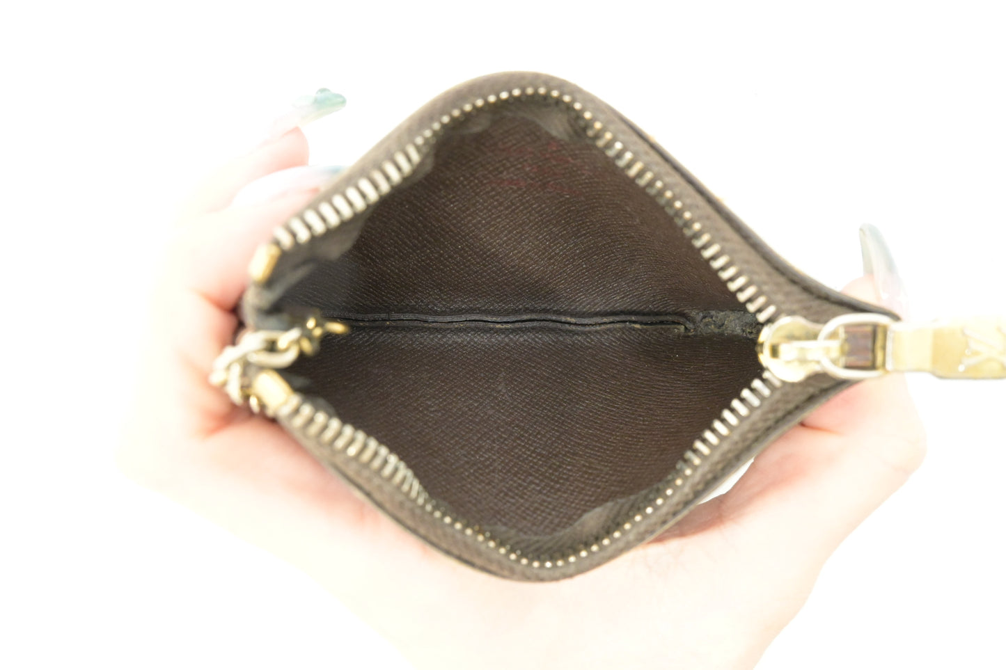 Louis Vuitton Pochette Cles in Damier Ebene Canvas