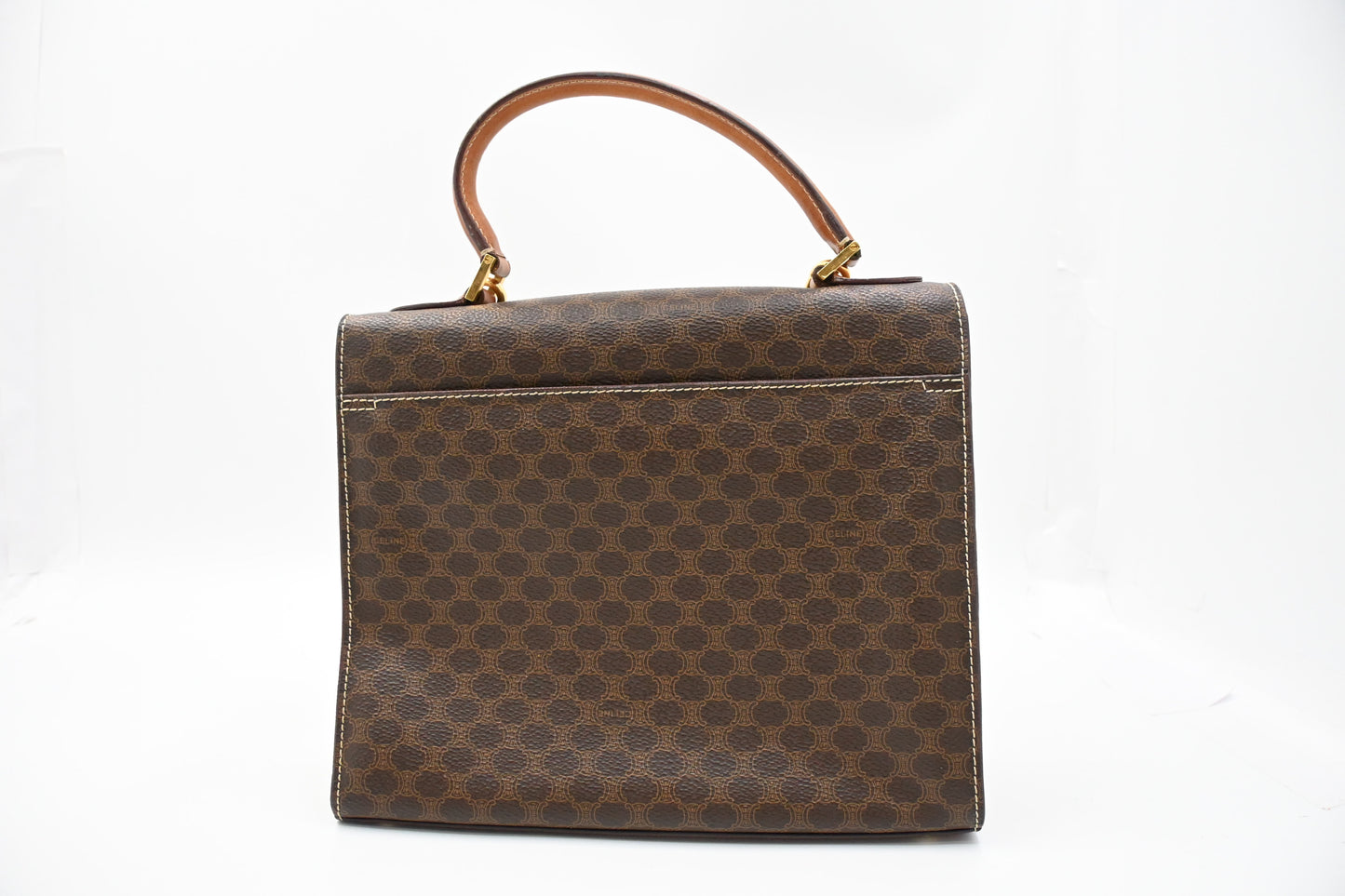 Celine 2way Bag in Brown Macadam Canvas