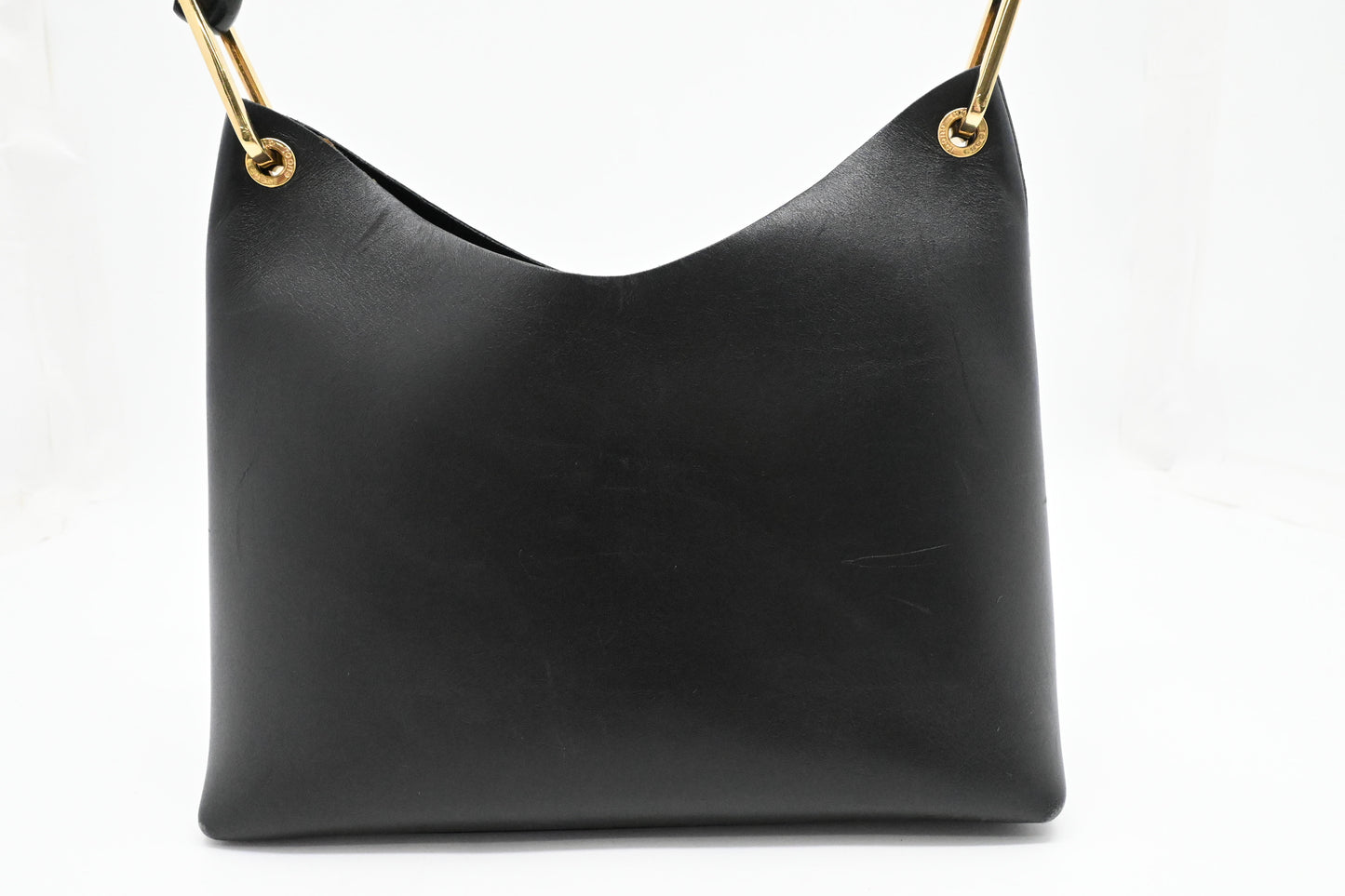 Gucci Bamboo Shoulder Bag in Black Leather