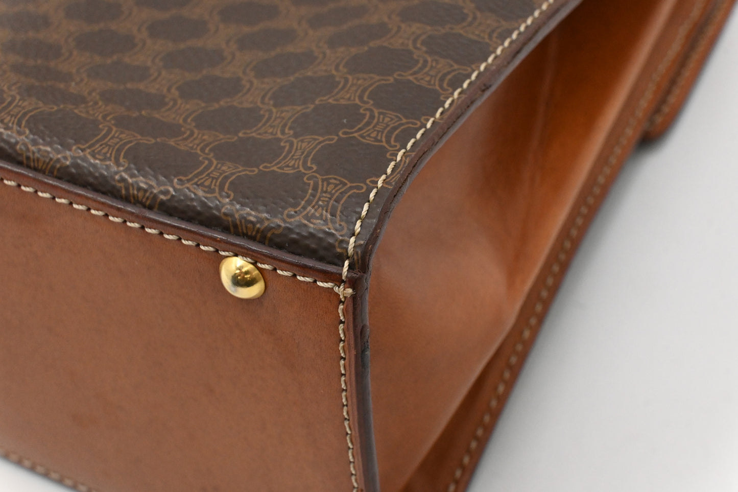 Celine 2way Bag in Brown Macadam Canvas