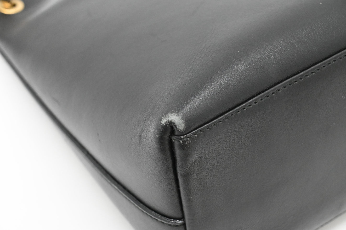 Gucci Bamboo Shoulder Bag in Black Leather