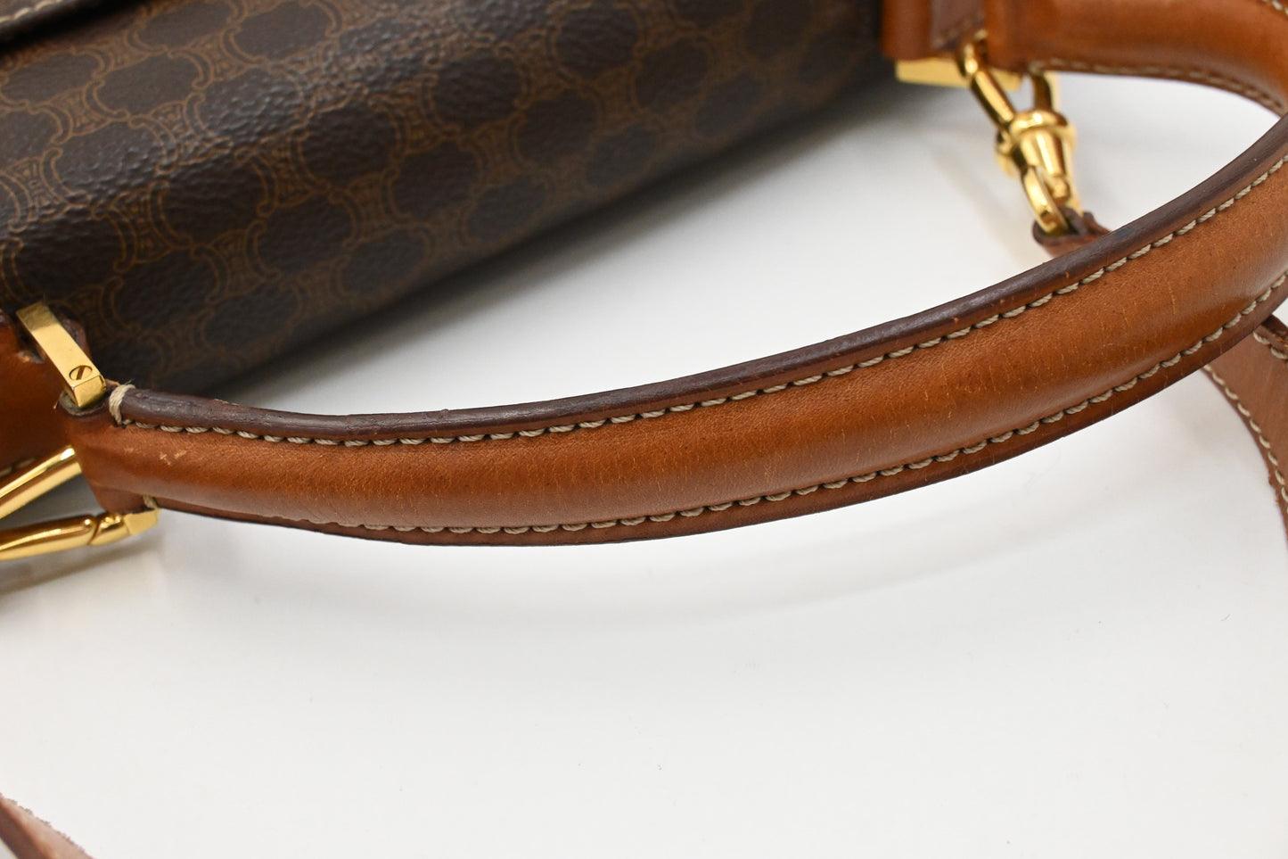 Celine 2way Bag in Brown Macadam Canvas