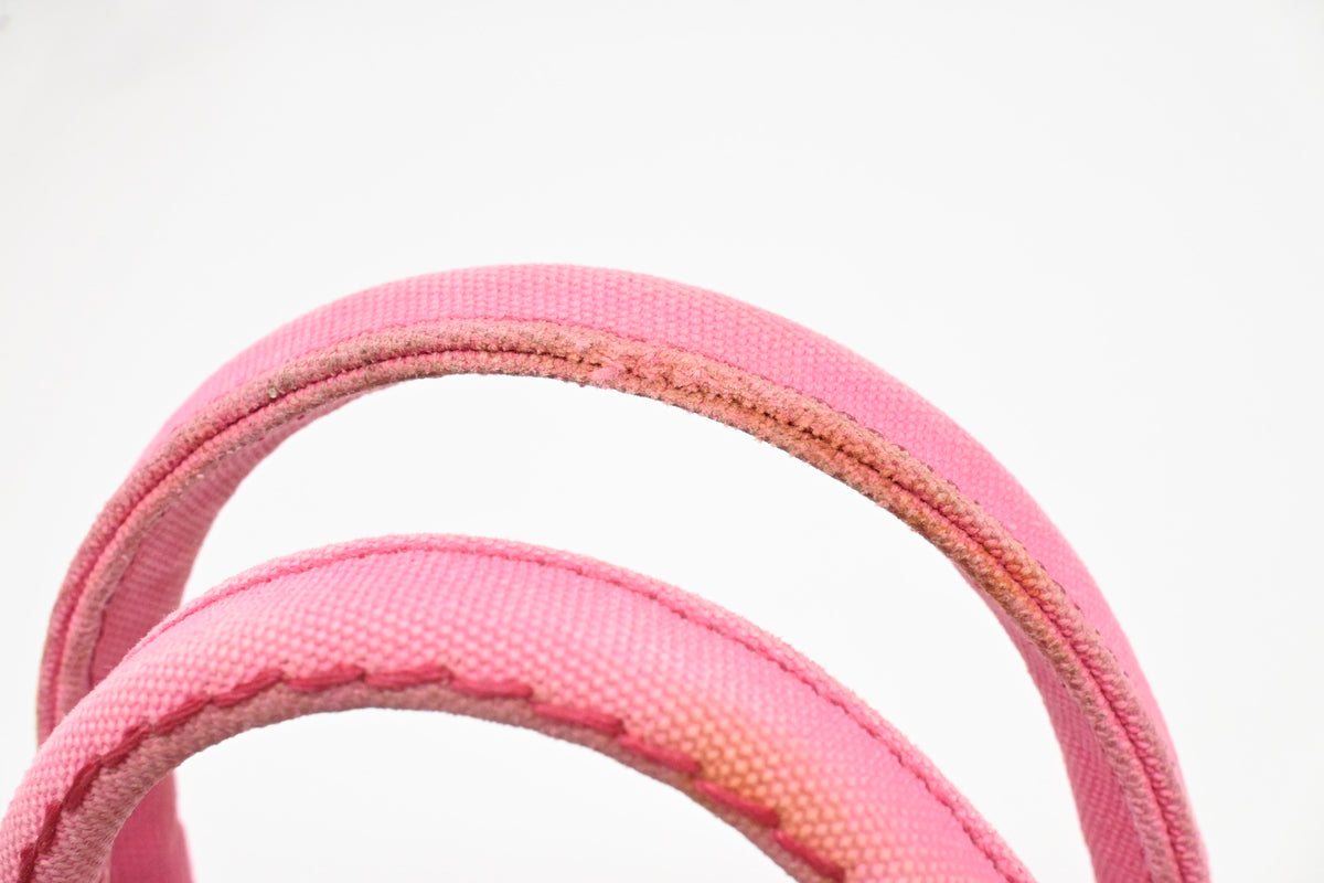 Prada Small Canapa in Pink Canvas