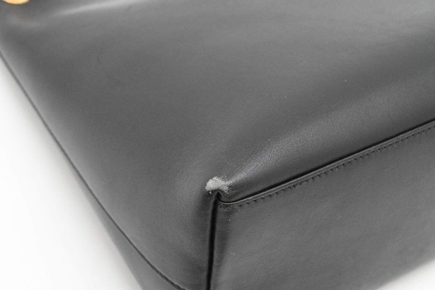 Gucci Bamboo Shoulder Bag in Black Leather