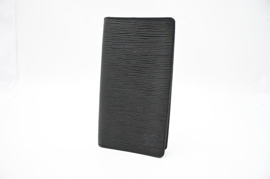 Louis Vuitton Long Bifold Wallet in Black Epi Leather