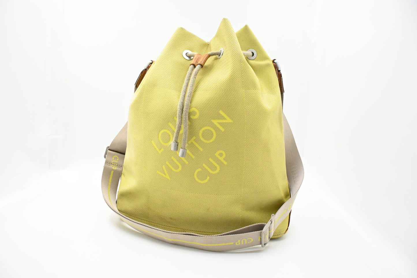 Louis Vuitton America's Cup Volunteer Shoulder Bag in Green Damier Geant Canvas