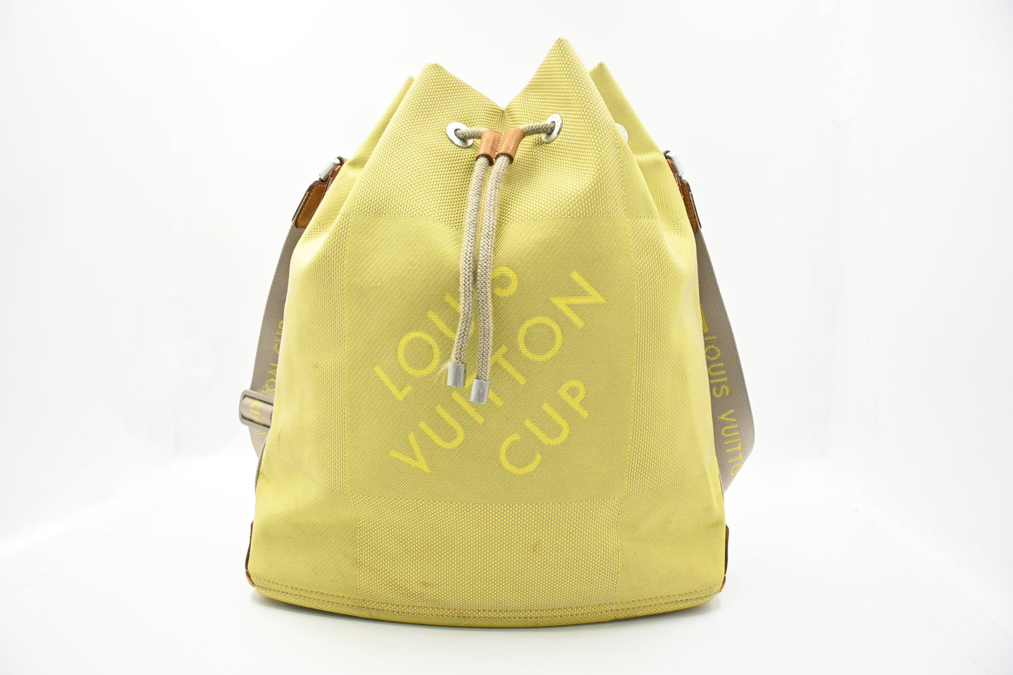 Louis Vuitton America's Cup Volunteer Shoulder Bag in Green Damier Geant Canvas
