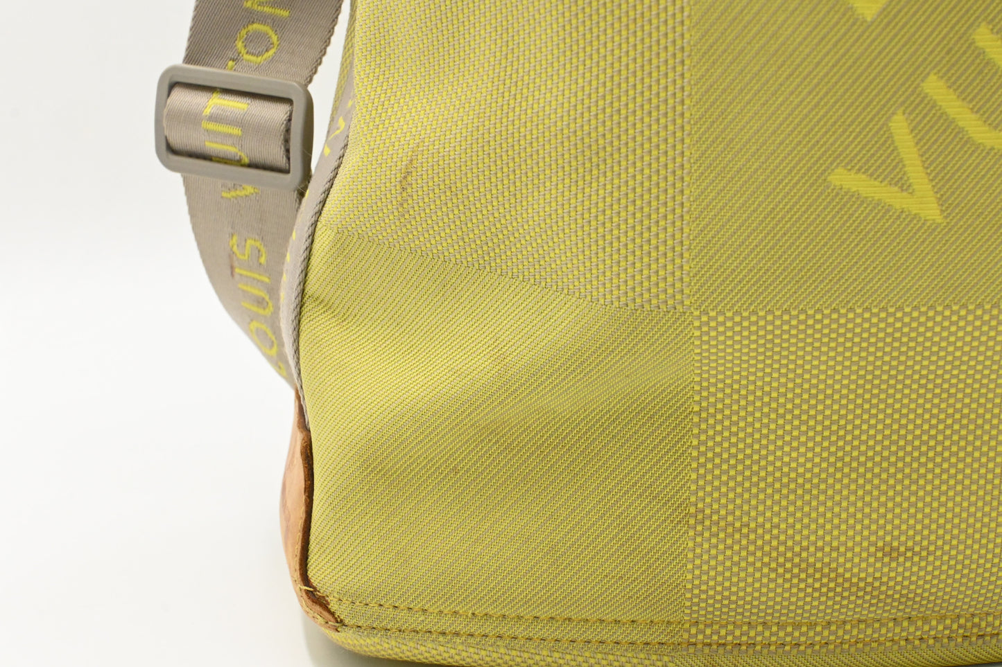 Louis Vuitton America's Cup Volunteer Shoulder Bag in Green Damier Geant Canvas
