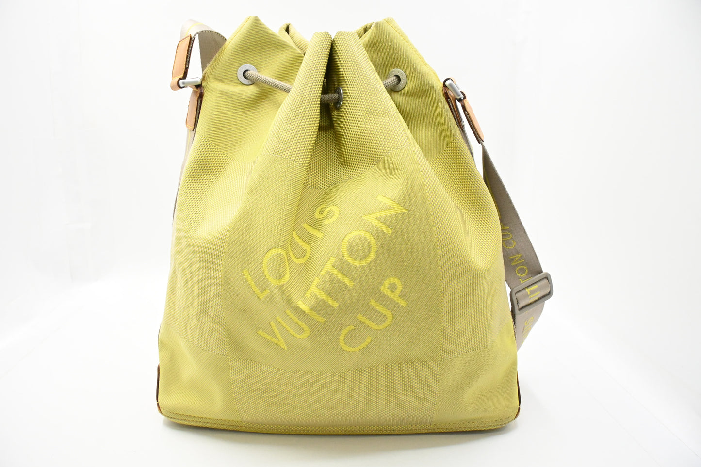 Louis Vuitton America's Cup Volunteer Shoulder Bag in Green Damier Geant Canvas
