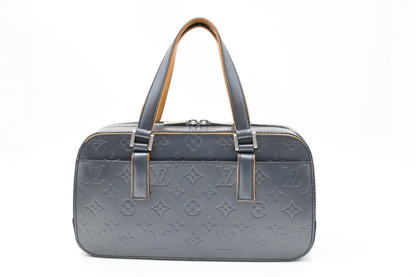 Louis Vuitton Shelton in Greyish Blue Mat Monogram Leather