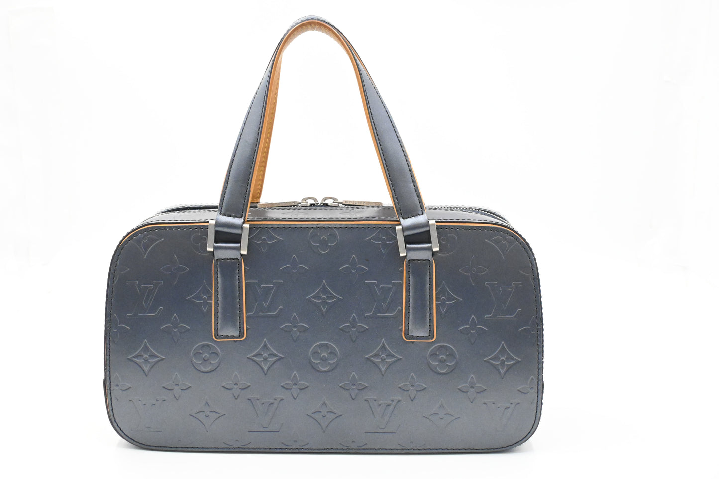 Louis Vuitton Shelton in Greyish Blue Mat Monogram Leather