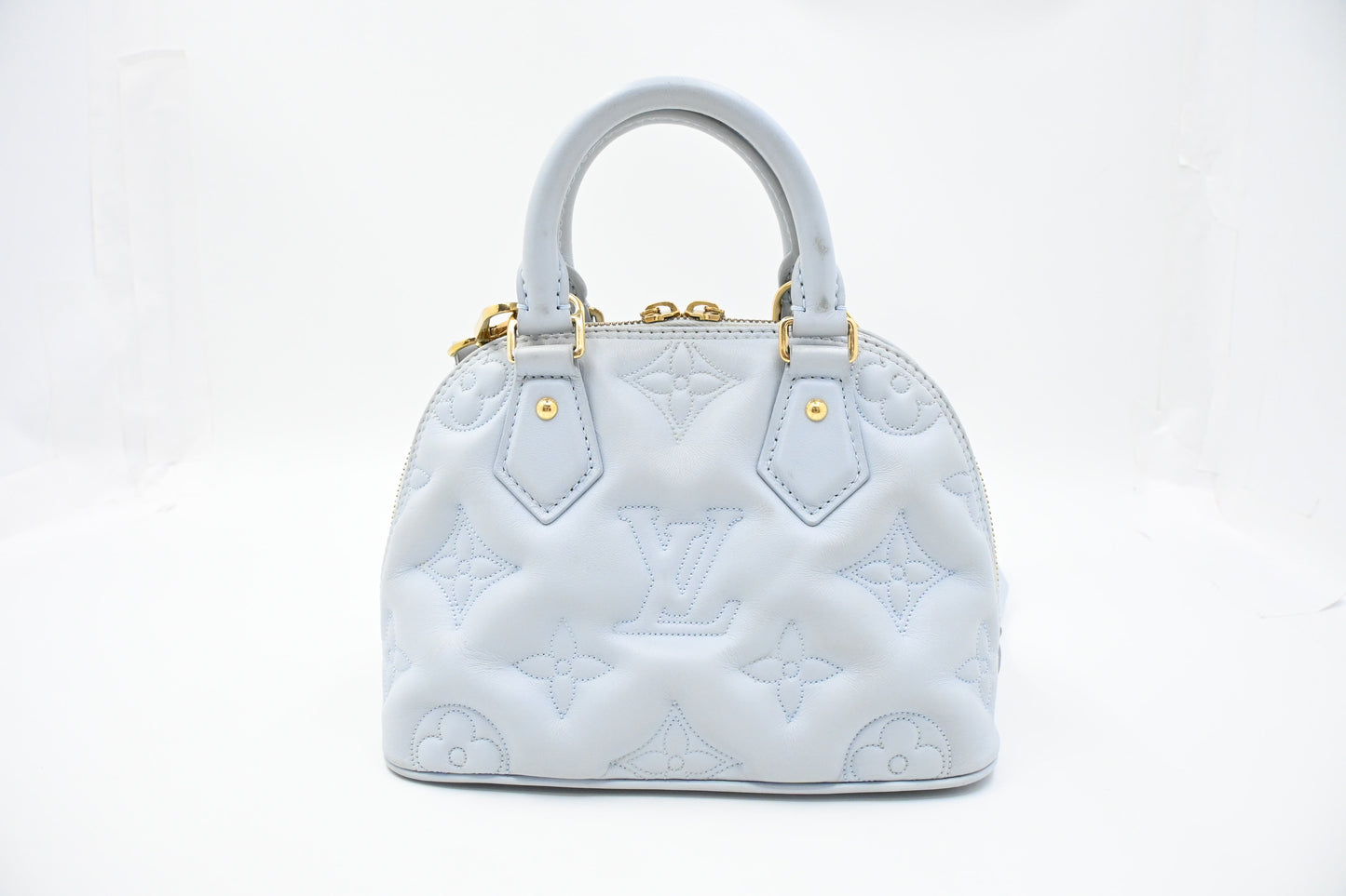 Louis Vuitton Alma BB in Blue Glacier Bubblegram Leather