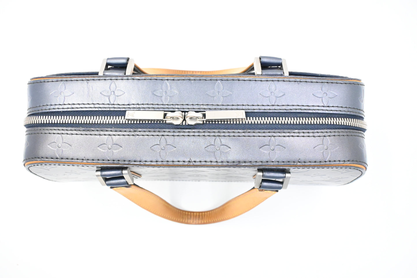 Louis Vuitton Shelton in Greyish Blue Mat Monogram Leather