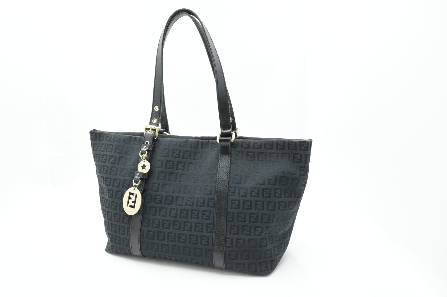 Fendi Tote Bag in Black Zucchino Canvas