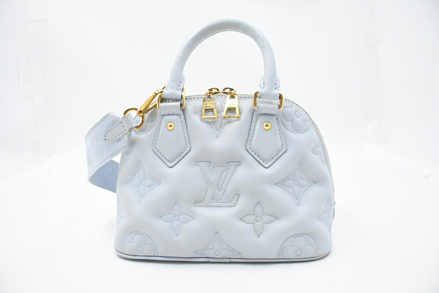 Louis Vuitton Alma BB in Blue Glacier Bubblegram Leather