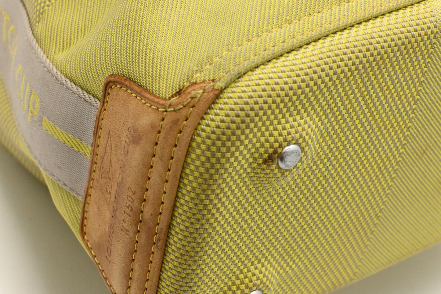 Louis Vuitton America's Cup Volunteer Shoulder Bag in Green Damier Geant Canvas