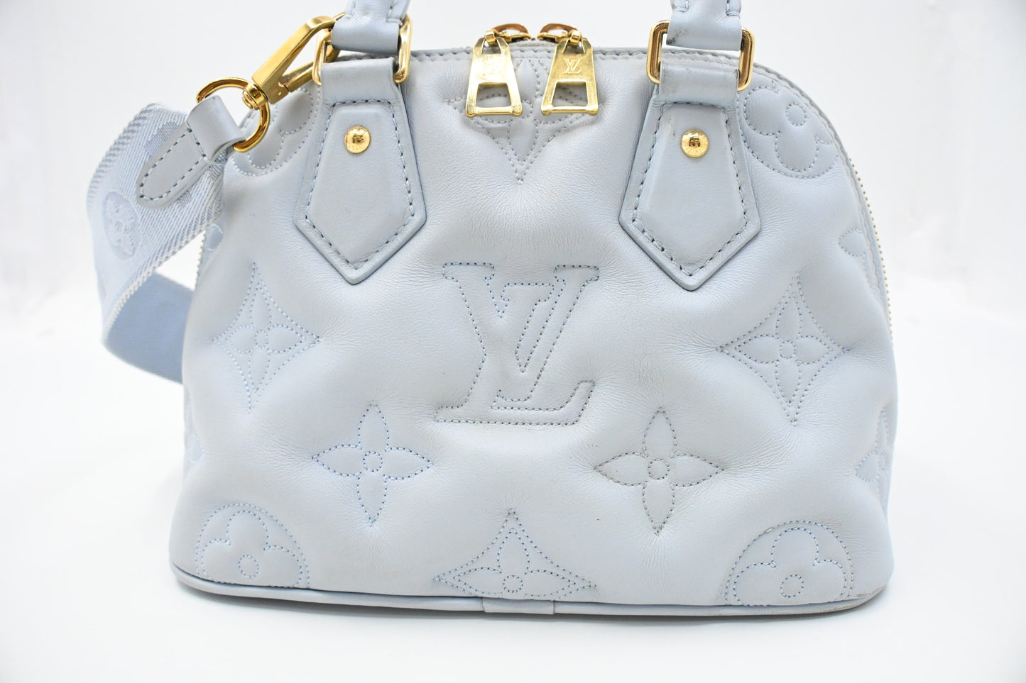 Louis Vuitton Alma BB in Blue Glacier Bubblegram Leather