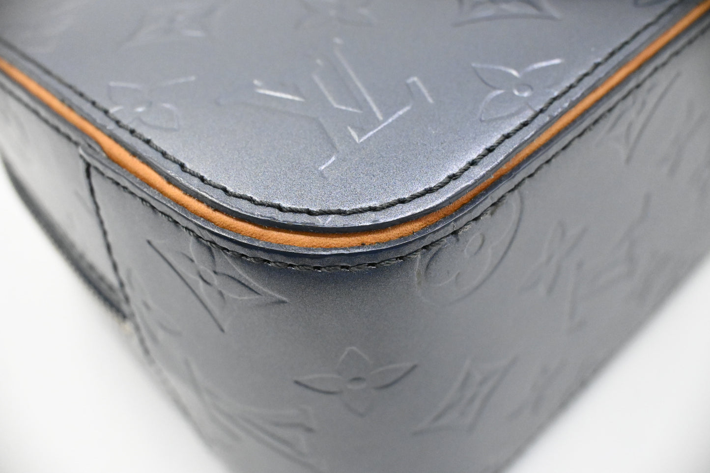 Louis Vuitton Shelton in Greyish Blue Mat Monogram Leather