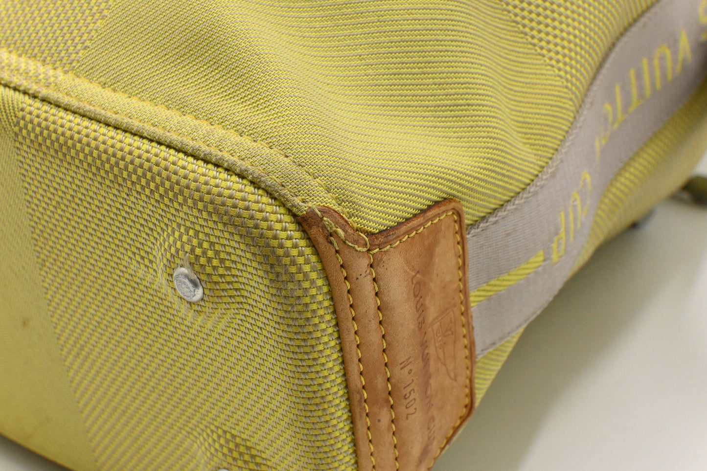 Louis Vuitton America's Cup Volunteer Shoulder Bag in Green Damier Geant Canvas