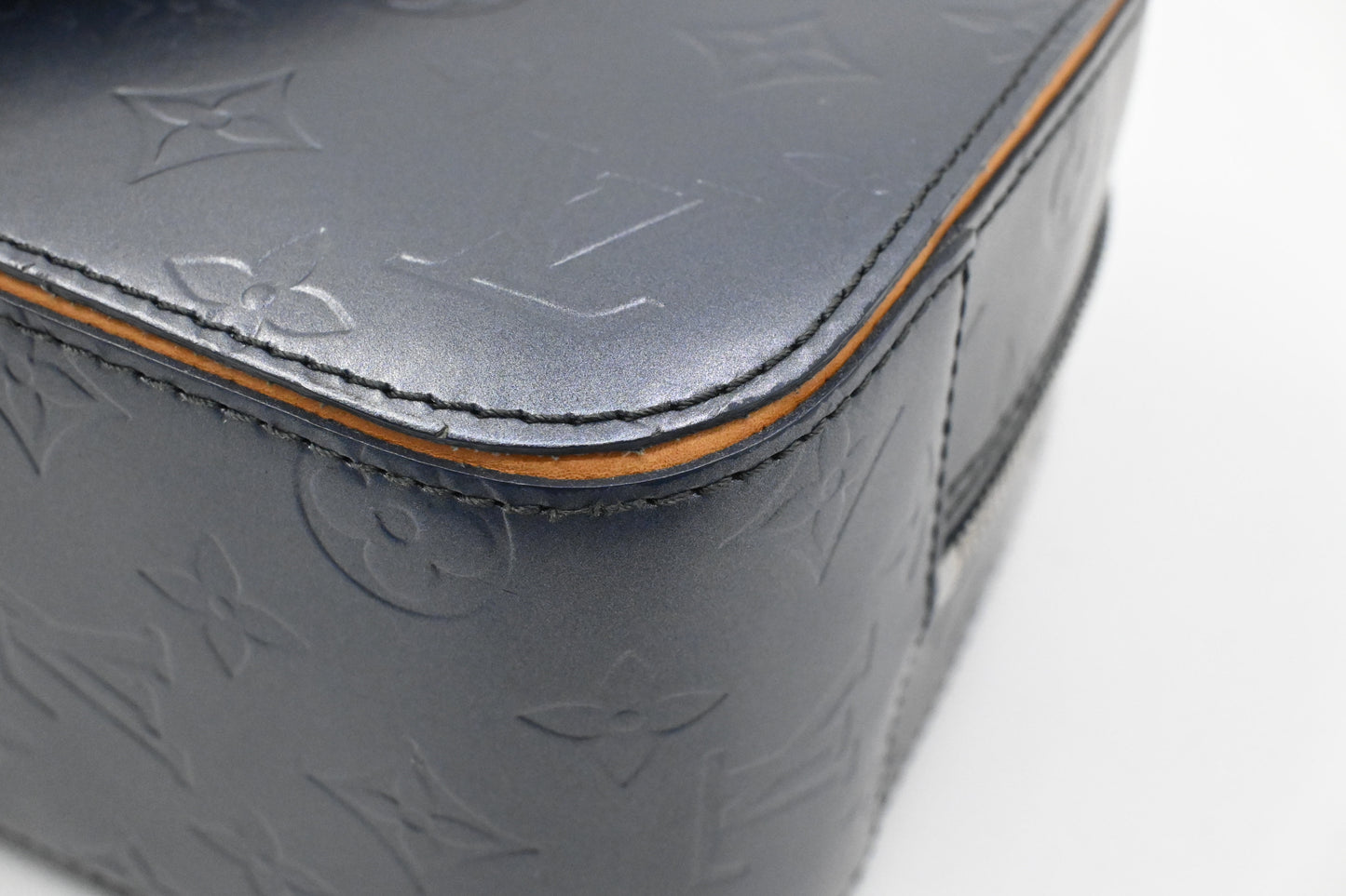 Louis Vuitton Shelton in Greyish Blue Mat Monogram Leather