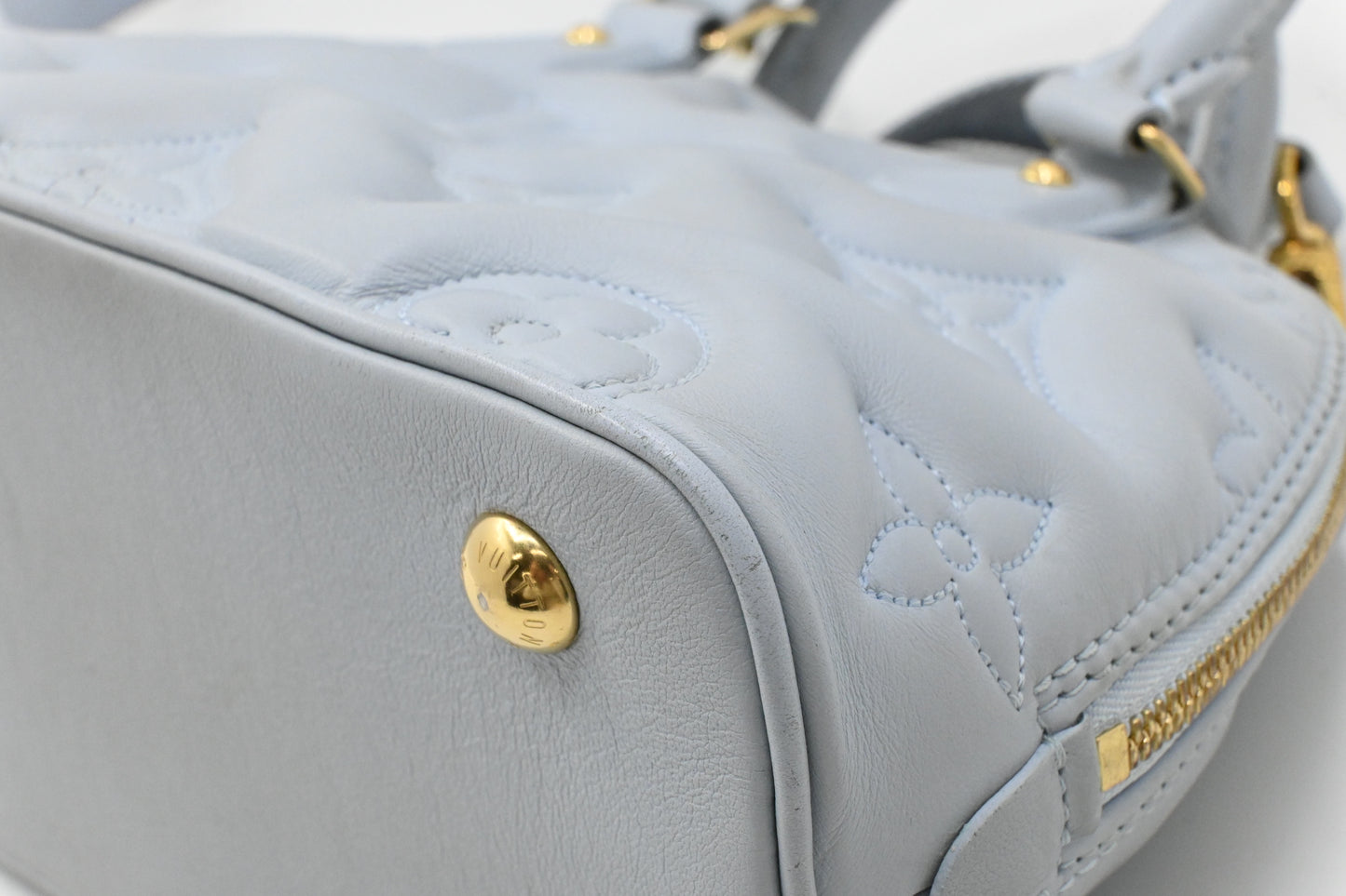 Louis Vuitton Alma BB in Blue Glacier Bubblegram Leather